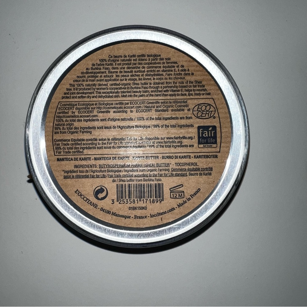 🚫SOLD ON Ⓜ️🚫 L’OCCITANE Organic Pure Shea Butter - Picture 3 of 6